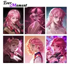 Алмазная живопись с фантазийным изображением девушки из сериала сделай сам, картина Стразы с розовыми волосами, домашний декор 3F2622