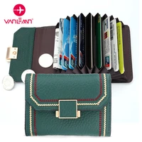 genuine leather card holder wallet luxury women coin purse female thread hasp card wallets for girls id credit cardholder wallet