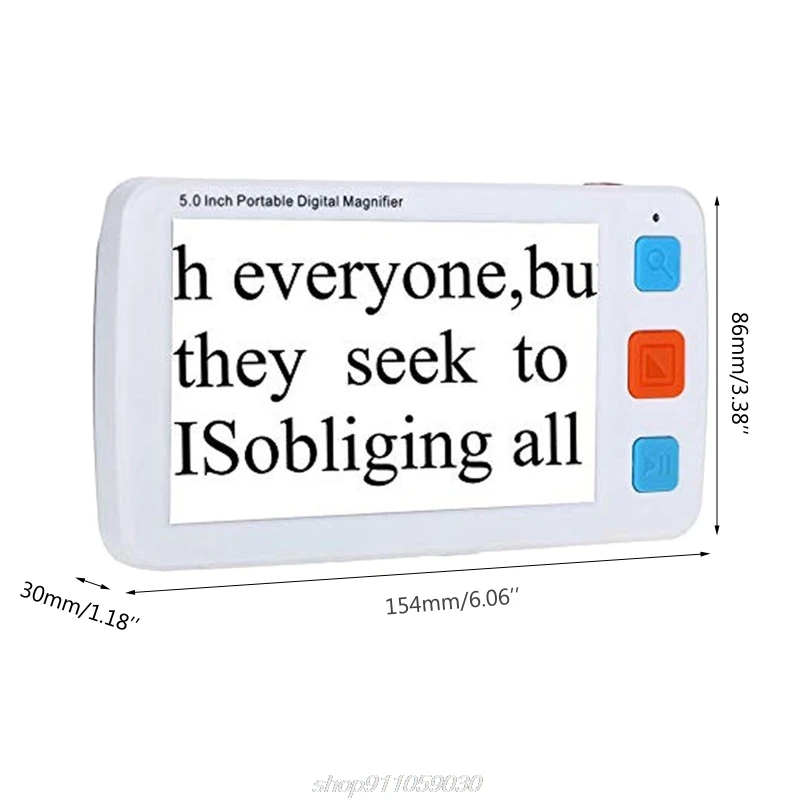 

5 inch Digital Magnifier Electronic Reading Aid with Foldable Handle 4-32 Times Zoom Support AV Output to TV D24 20 Dropshipping