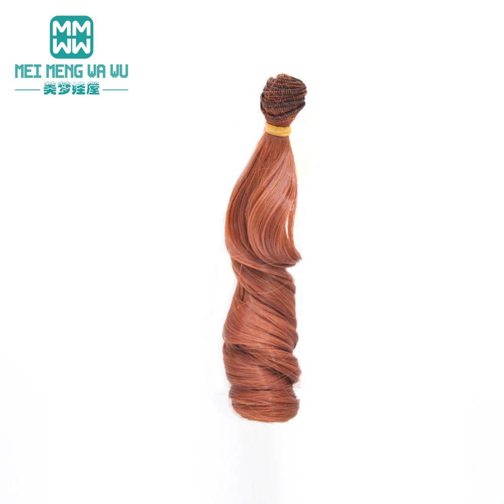1 шт. 15 см * 100 завитые коричневые золотистые черные хаки куклы BJD парики для 1/3 1/4 |