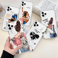 Soft TPU Phone Case For iPhone 11 Pro Max X 13 6 6S 7 8 Plus X XR XS SE 2020 12PRO MAX Cases Fashion Women Girls Cover Coque 