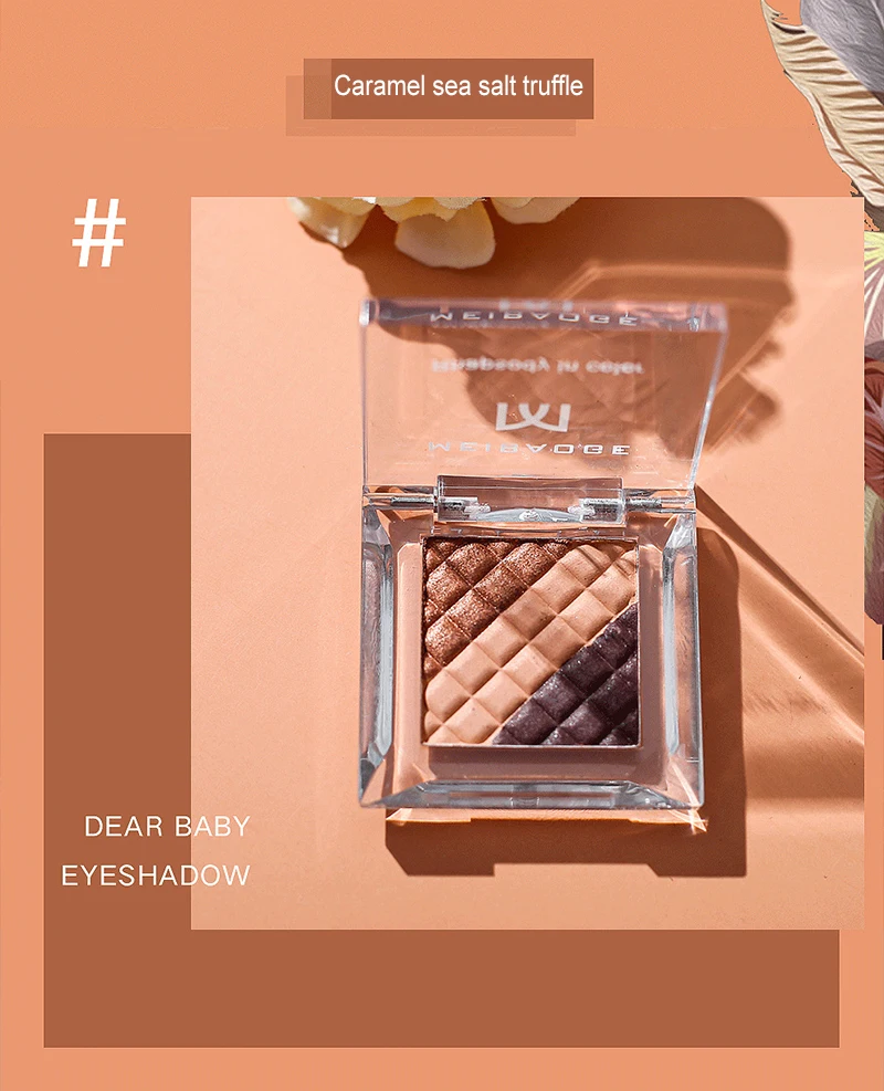 MEIBAOGE 3 цвета градиентные тени для век Палитра Порошковые стойкие легкие карамель