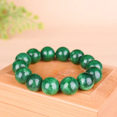 Ювелирные изделия Zheru натуральный бирманский Изумрудный зеленый круглый браслет