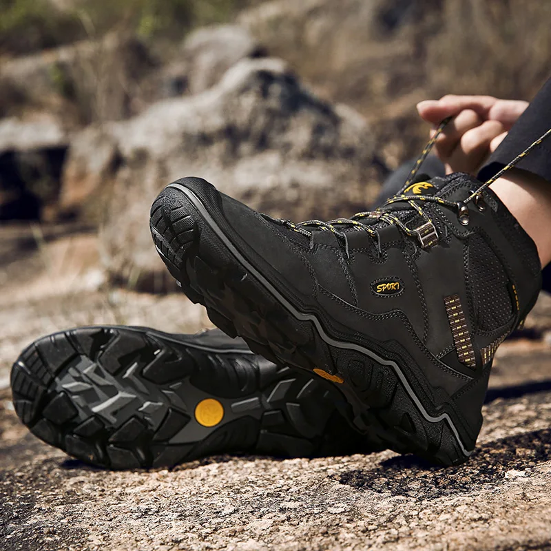 Murah Sepatu Hiking Pria Kulit Asli Sepatu Bot Militer Sepatu Bot Pergelangan Kaki Tempur Gurun Taktis Sepatu Kerja Tentara Sepatu Bot Salju Sepatu Mendaki Pria