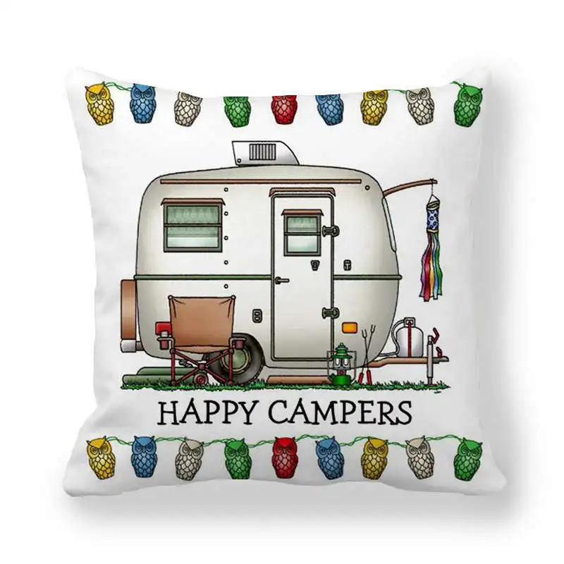 

Happy Camper декоративный наволочка сова 45*45 см