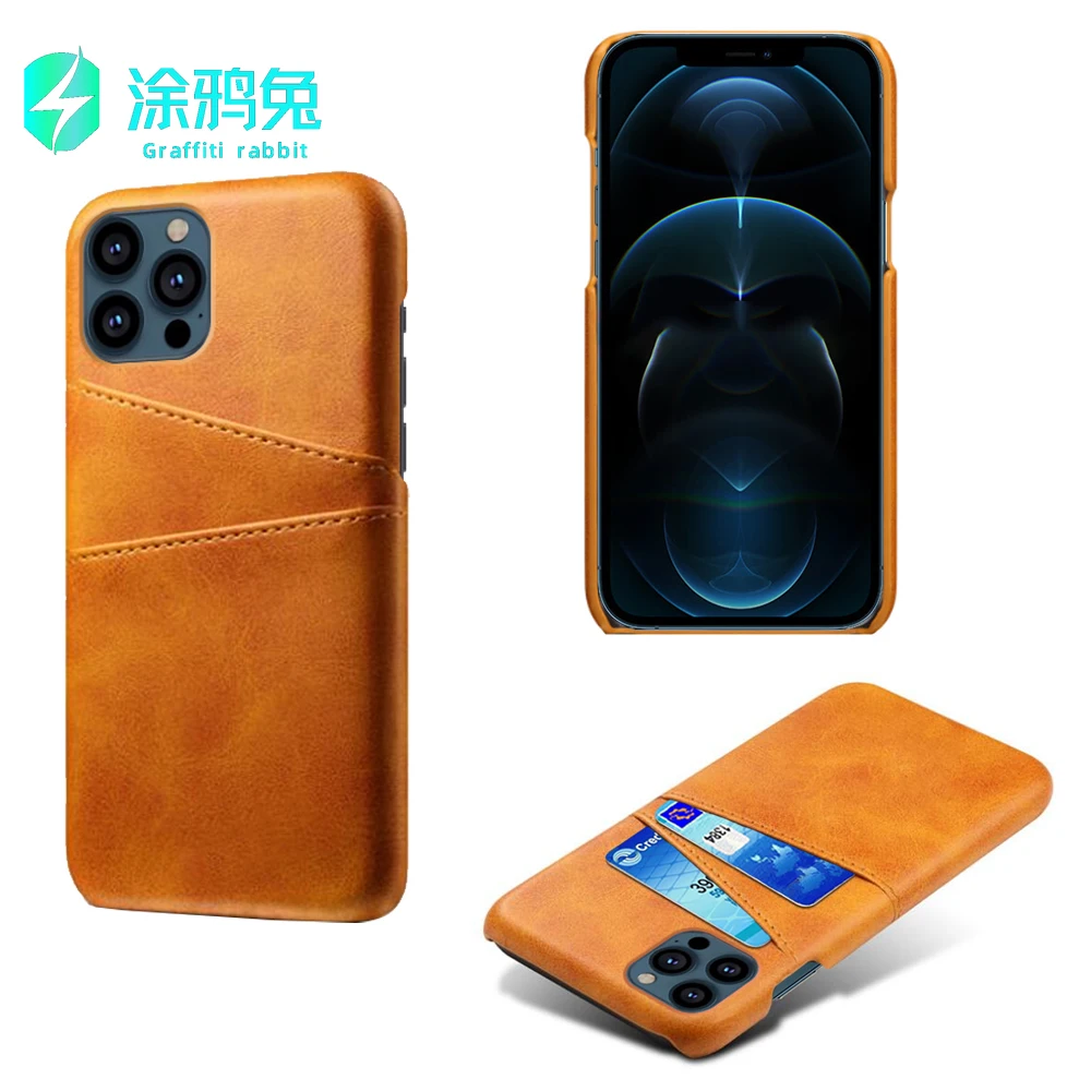 

Leather Card Holder Slots Phone Case For iPhone 13 Pro Max mini Phone Cover