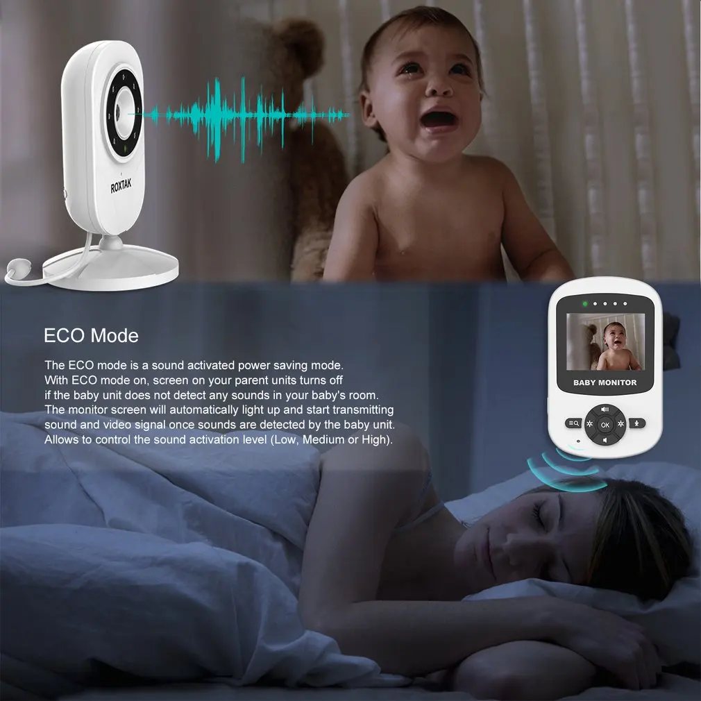 Видеоняня с инфракрасным ночным видением двухсторонняя Колыбельная для