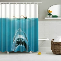 animal duck shark wolf dinosaur shower curtains polyester high quality washable bath decor bath screen with hooks