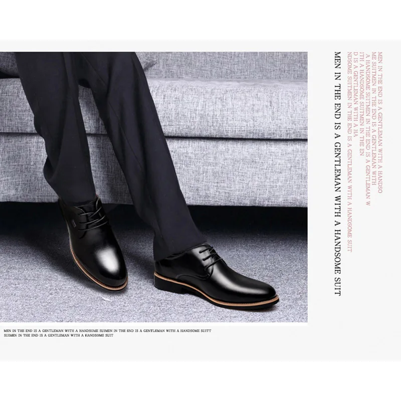 

ROXDAI Men's casual leather shoes business soft sole leather men's single shoes RXM610