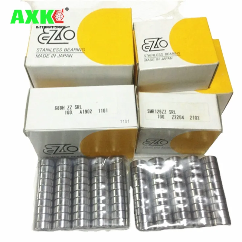 

10pcs/50pcs Japan EZO stainless steel bearing SMR148ZZ 8*14*4mm DDL-1480ZZ high speed miniature ball bearings 8x14x4