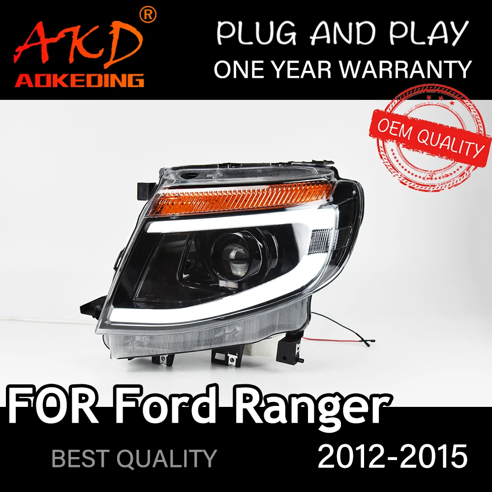 

Фары для Ford Ranger T6 2012-2015, автомобильные светодиодные фары DRL Hella 5, ксеноновые линзы Hid H7 Everest, автомобильные аксессуары