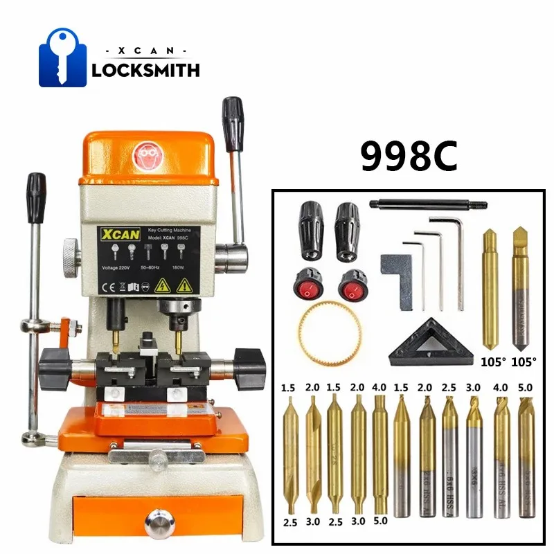 XCAN универсальная машина для резки ключей 998C 110/220 В маркировки дублирования