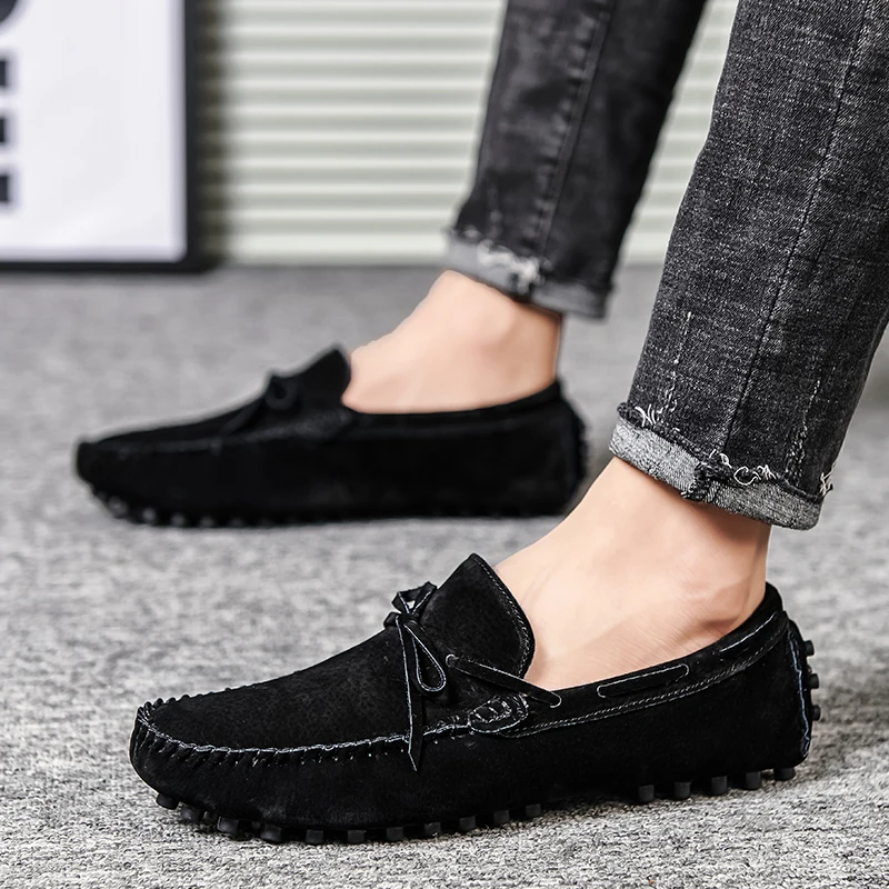 

2020 New Casual Men's Shoes British Style Winter Warm Business Leather Shoes Comfortable Man Driving Shoes Cotton Men Loafers