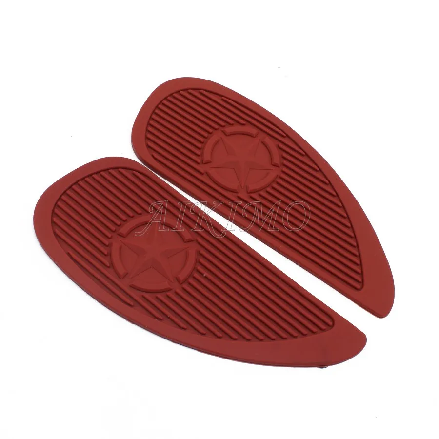 Универсальный ретро мотоцикл Cafe Racer газовый топливный бак резиновая наклейки Pad