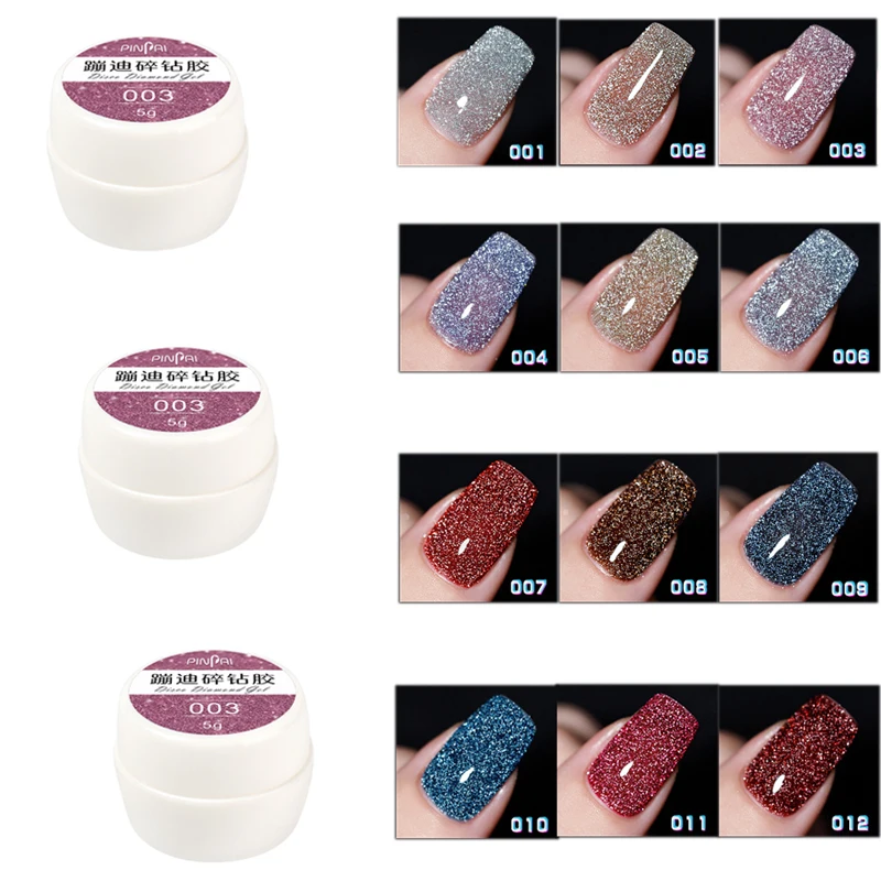 

1pcs 5g Reflective Glitter Gel Nail Polish Sparkling Auroras Laser Nail Gel Semi Permanent Varnish Hybird UV Nail Gel Polish