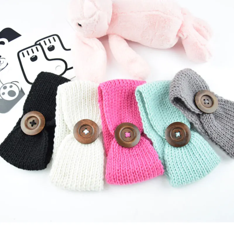 Детская вязаная повязка на голову зимние теплые уши мягкий тюрбан