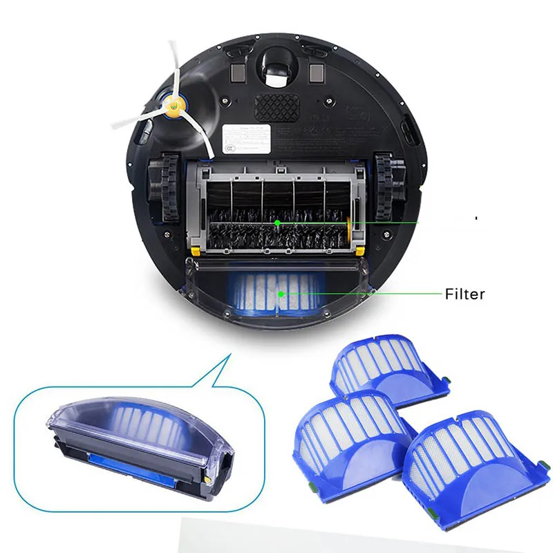 Запасные части 10 * Комплект фильтров Aero Vac для iRobot Roomba 500 600 серии 536 550 551 620 630 650 660