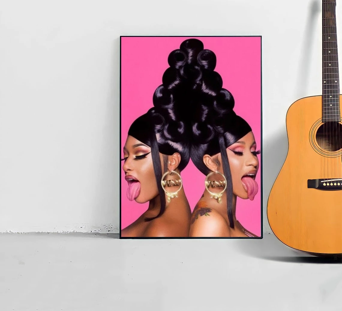 WAP Cardi B хип-хоп музыкальный постер холст картина печать украшение для домашней
