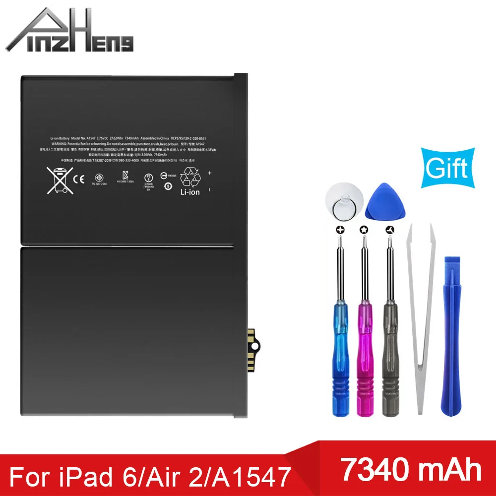 Аккумулятор PINZHENG для планшета iPad 6 Air 2 A1547 аккумулятор 7340 мАч A1566 A1567 сменная