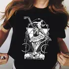 Женская футболка в готическом стиле, с принтом демона
