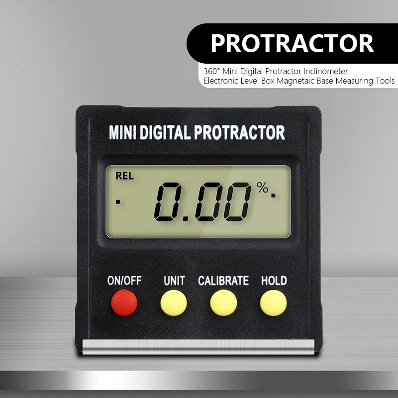 360 Degree Mini Digital Protractor Inclinometer Electronic Level Box Magnetic Base Measuring Tools | Инструменты