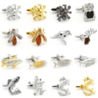 Запонки мужские, латунные, с изображением животных, варианты дизайна