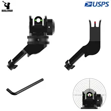 Bugleman 45 Degree Offset Fiber Optics Iron Sight Front and Rear Red and Green Fiber Sights for Picatinny Rail  Weaver Rail