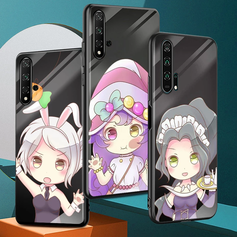 Cartoon beauty for Honor 30S 30i 30 View V 20 Pro 5G 20S 20E 10X 10 10i 9N 9C 9S 9X Lite Black Phone Case