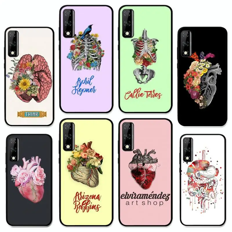 

Medical Human Organs Art Phone Case For Huawei Y9 Y8 Y6 Prime Y7 Pro Y8s Y5 Mate 20 Pro 10 lite Cover