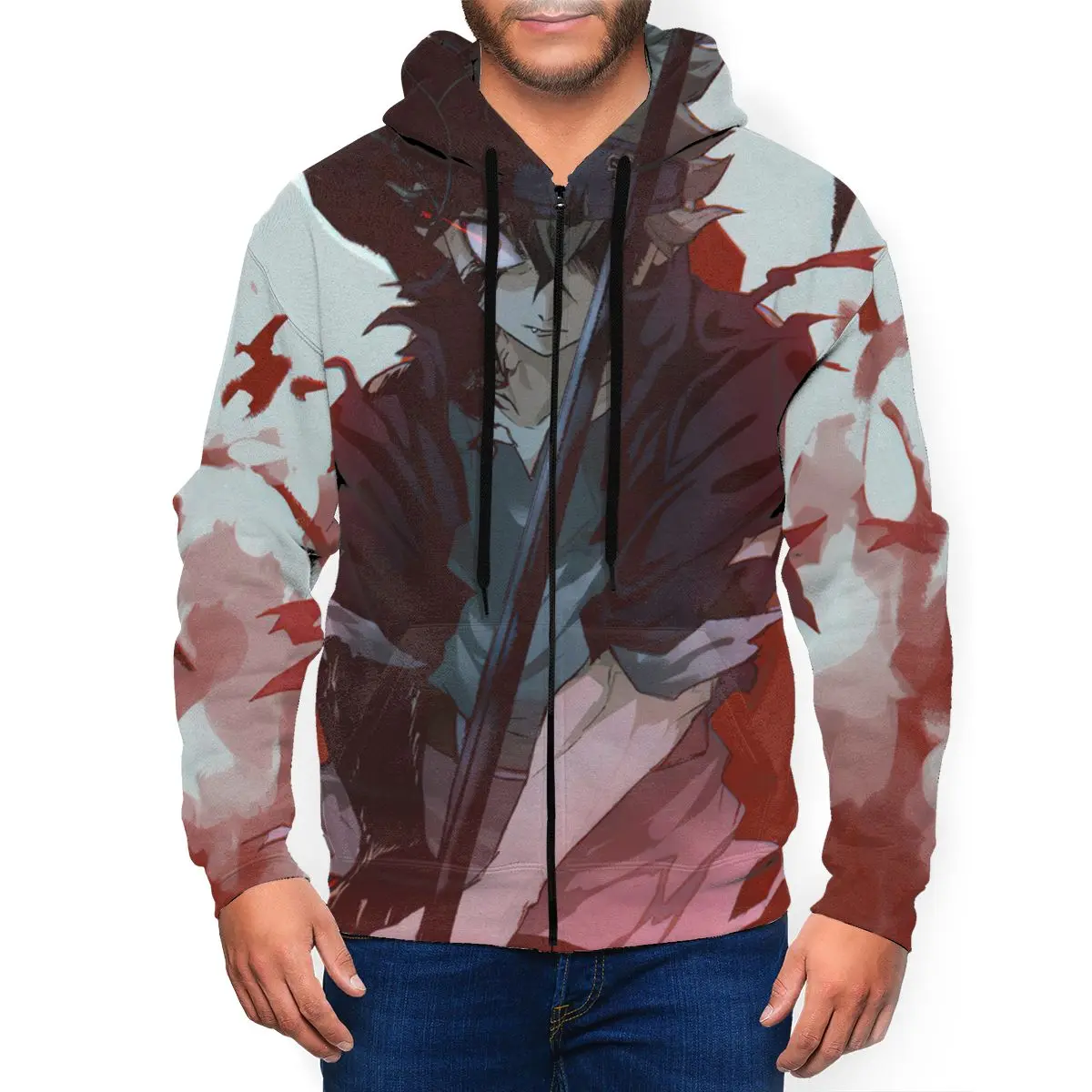 

Black Clover Anime 3D Printed Zipper Hat Hoodie for Men Women Fashion Winter Sweaters