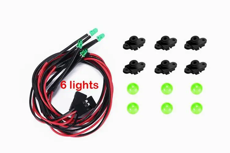 Suitable for 1/10 RC car TRAXAS TRX4 Defender G500 Bronco k5 Trx6 g63 wheel arch light red/white/green/ Chassis lights enlarge