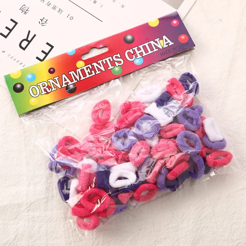 50 шт./пакет красочные резинки для волос детей держатели милая резинка Эластичные