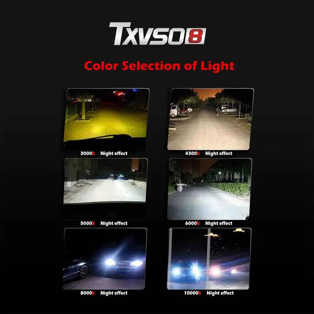 

TXVSO8 Car Xenon Fog Lights H7 55W 12V Headlight Bulbs HID Kit H1 H3 H4 H8 H9 H11 H13 9004 9005 HB3 9006 5202 Far And Near Lamps