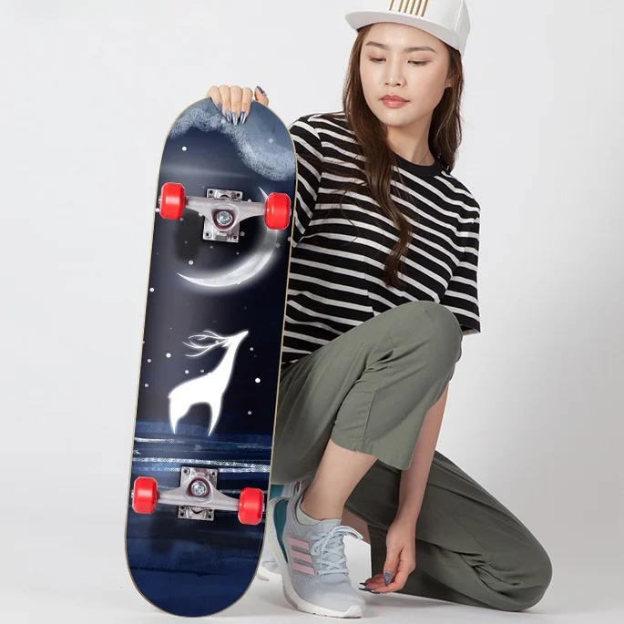 

Outdoor Professional Skateboard Beginners 4 Wheel High Quality Skateboard Complete Adults Skate Completo Sports Equipment DK50SB