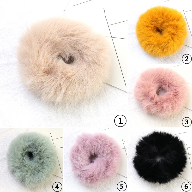 Резинка для волос плюшевая Женская мягкая эластичная лента занятий спортом