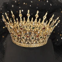 gold hair jewelry crystal princess crown rhinestone head pieces wedding crown for bride wedding beauty pageant tiaras