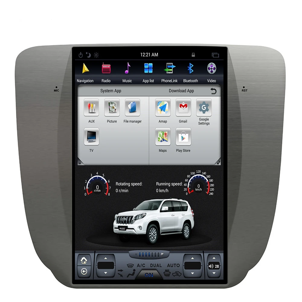 

12.1" tesla vertical screen android 9.0 Car GPS Navigation for GMC Yukon Chevrolet Tahoe silverado 2007-2012