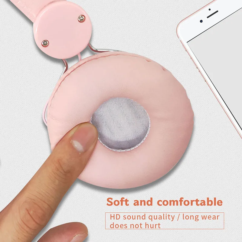 Женские проводные наушники с единорогом Детская Музыкальная гарнитура игровые