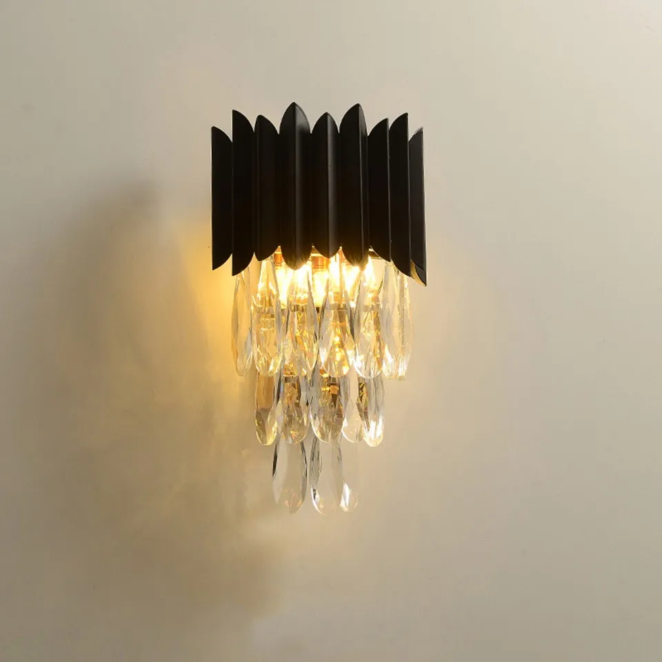 Новый роскошный черный настенный светильник в скандинавском стиле прикроватный