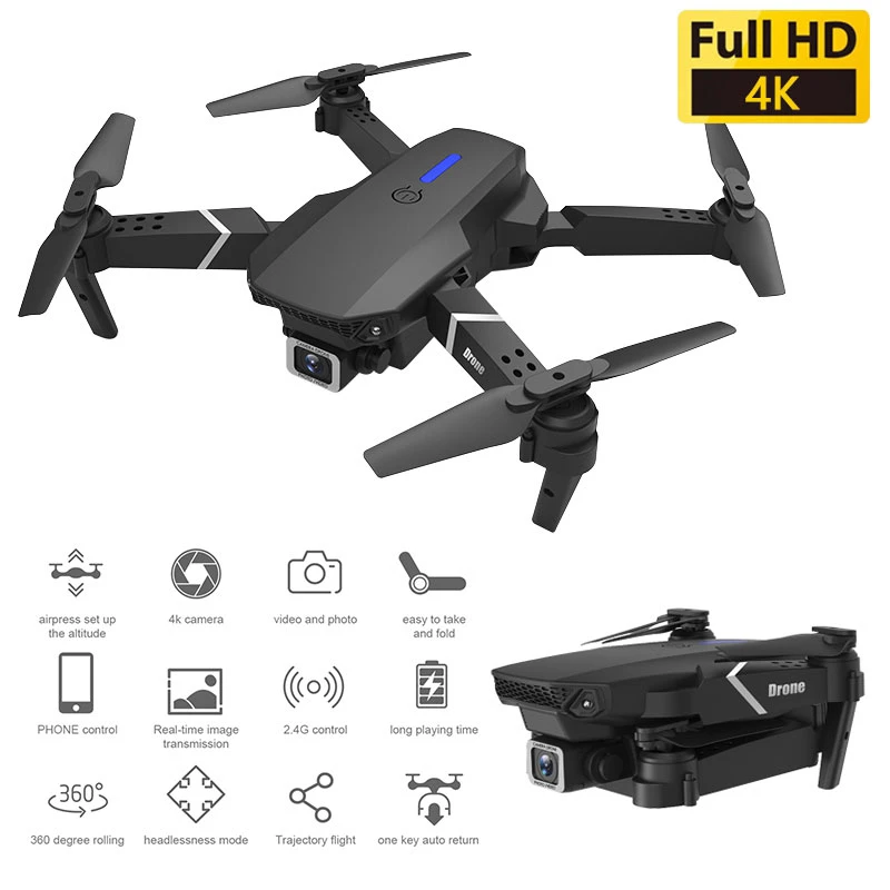 LSRC E525 Дрон 4k HD широкоугольная двойная камера 1080P Wi-Fi визуальное позиционирование