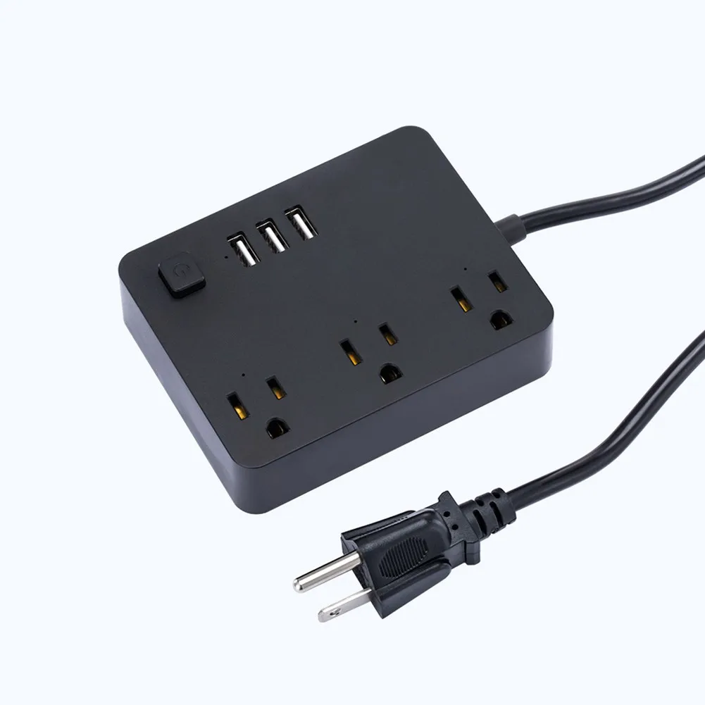 

Универсальный умный удлинитель с 3 розетками переменного тока и 3 портами USB для зарядки