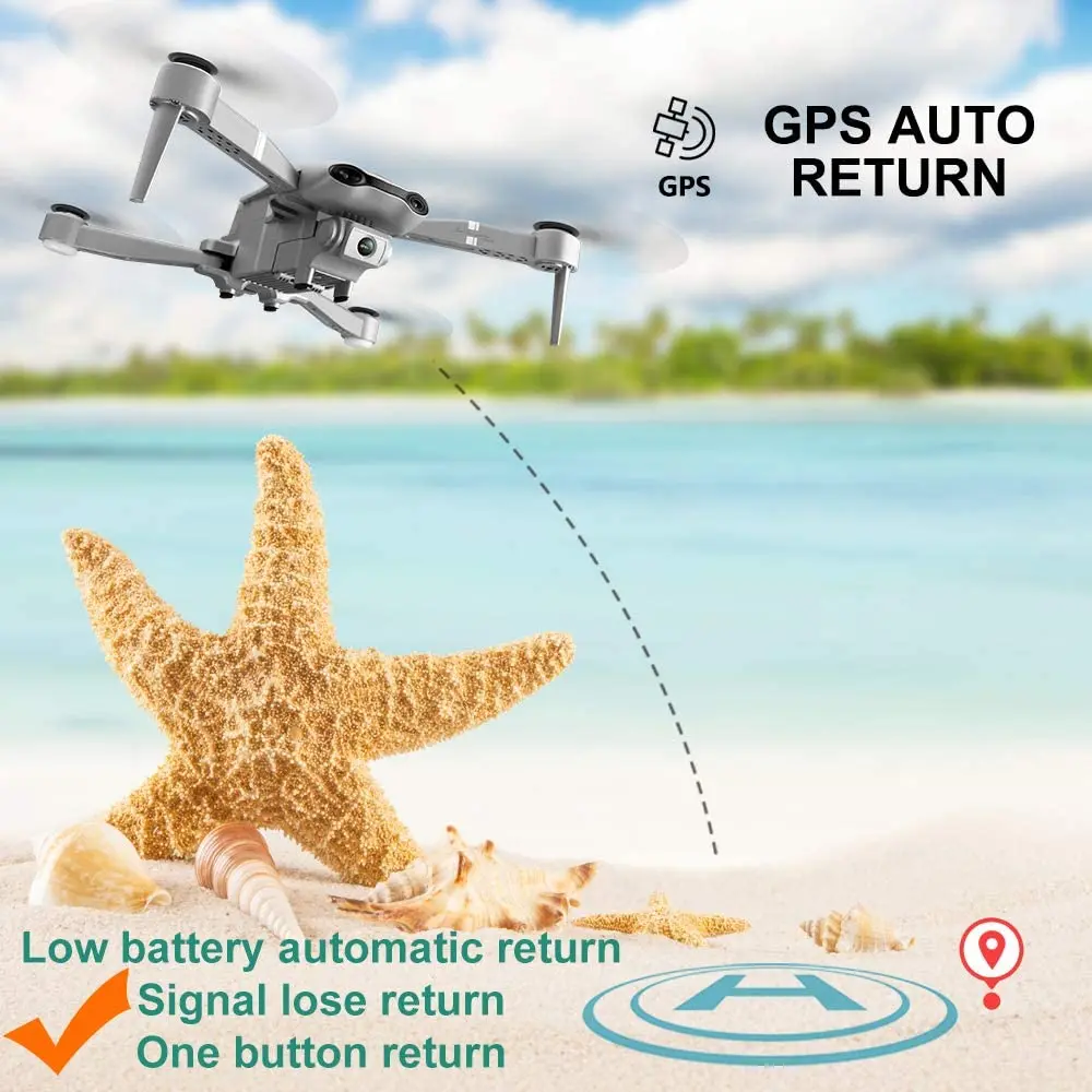 Дрон F3 4K 5G GPS HD широкоугольная Двойная камера Wi-Fi прямая трансляция видео FPV