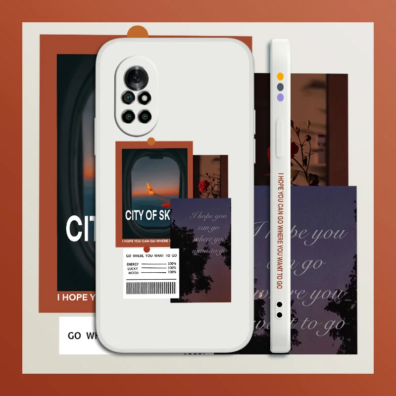 

Beauty Stitching Phone Case For Huawei Nova8 8Pro 8SE Nova 7 7Pro 7SE 6 6se 5 5Pro 5Z 5I 5Ipro 5T 4 4E Liquid Silicone Cover