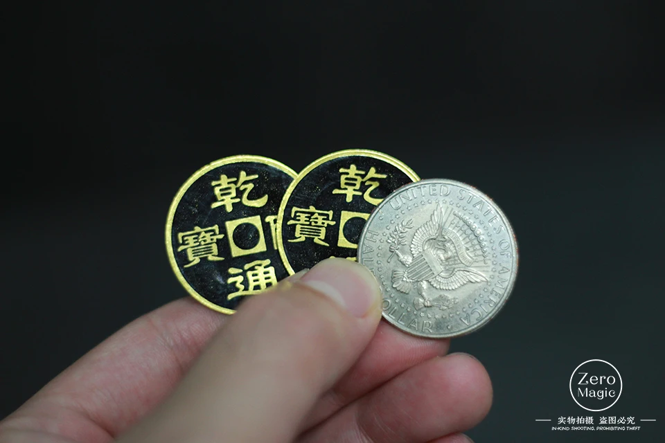 Супертройная монета Double Face (полудоллар или морганский доллар) от Johnny Wong Coin