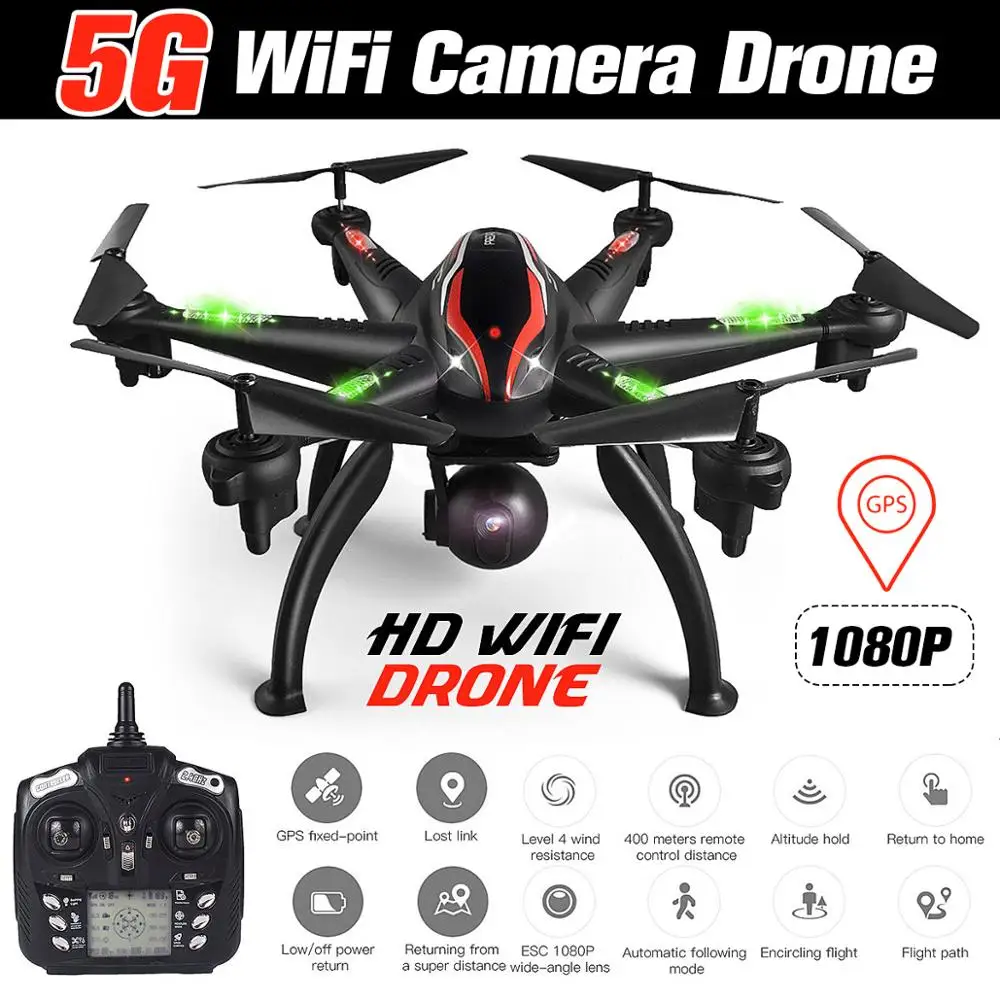 L100 RC камера Дрон gps 4K HD ESC широкоугольная 5G Wi Fi FPV селфи дроны Профессиональный 400 м