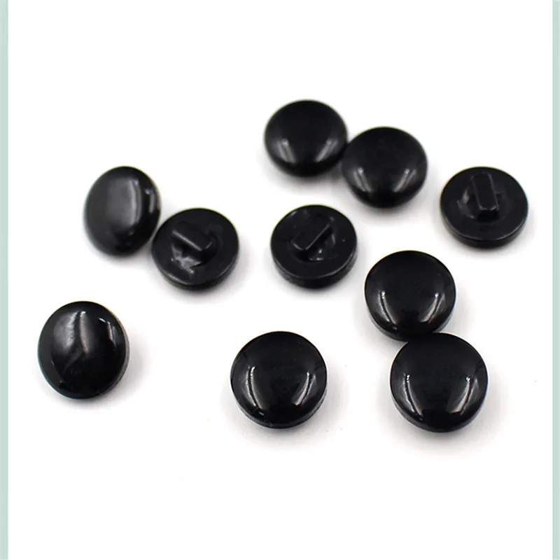 Круглые запонки для мужчин и женщин Мужская Кнопка гриба черное