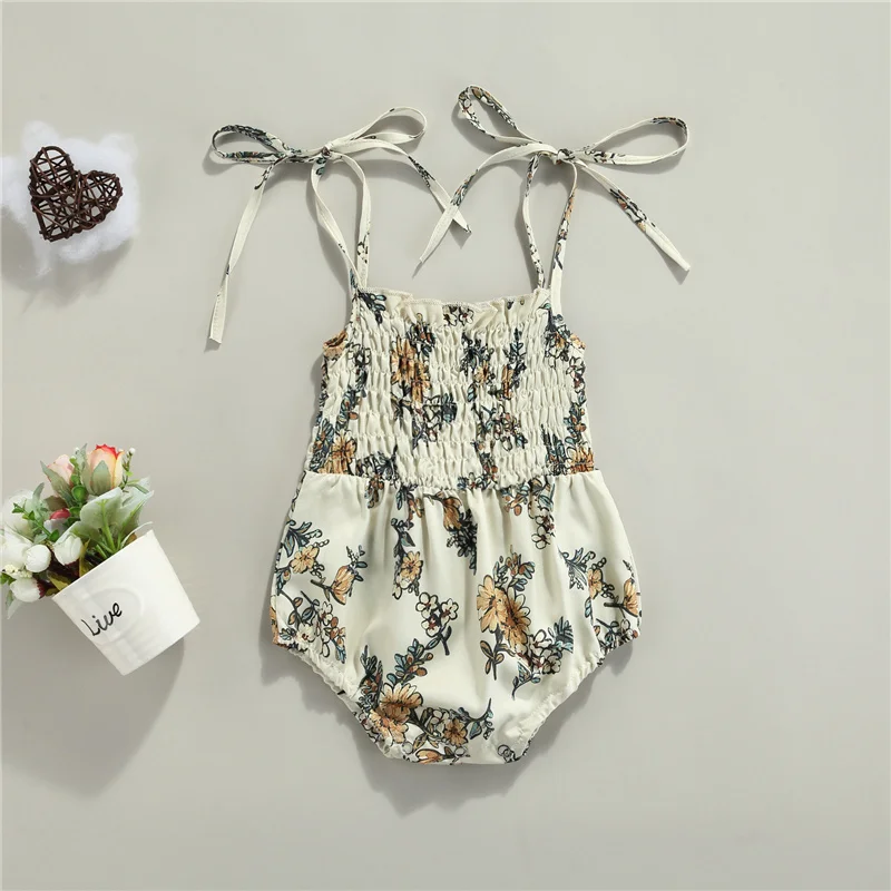 

Baby Romper, Kids Plaid Bowknot Round Neck Fly Sleeve Bodysuit Playsuits for Summer, Red