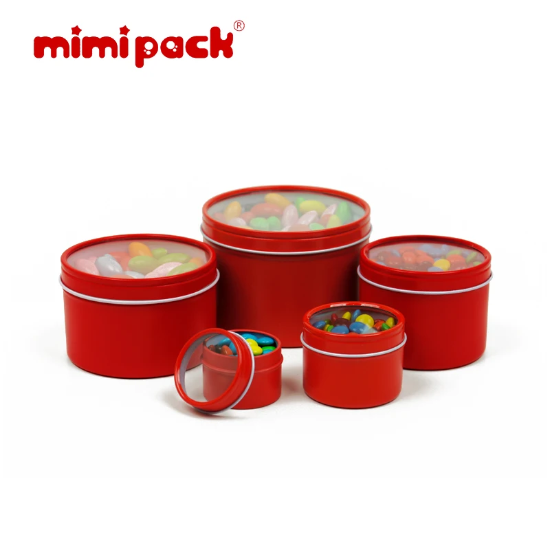 Mimipack маленькие глубокие круглые банки с прозрачным окном и верхней крышкой