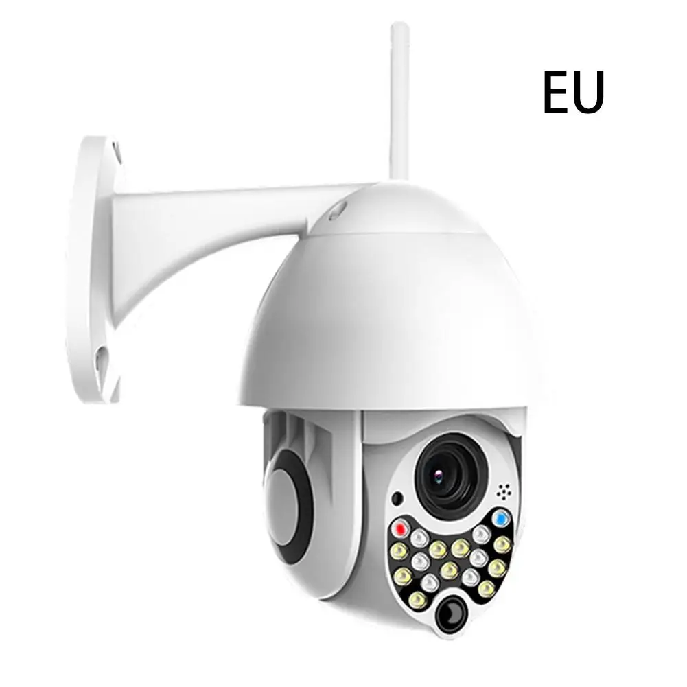 Полноцветная 360 градусов вращения беспроводная WiFi уличная IP66 Уровень Водонепроницаемая интеллектуальная автоматическая звуковая камера слежения