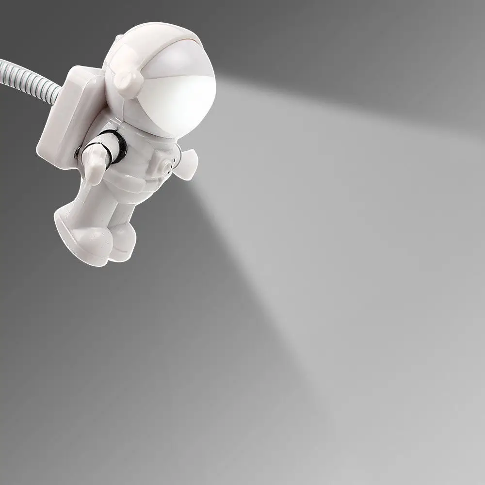 

Гибкая USB белого цвета с изображением космонавта трубка Портативный светодиодный ночной Светильник DC 5V лампы для портативного компьютера П...